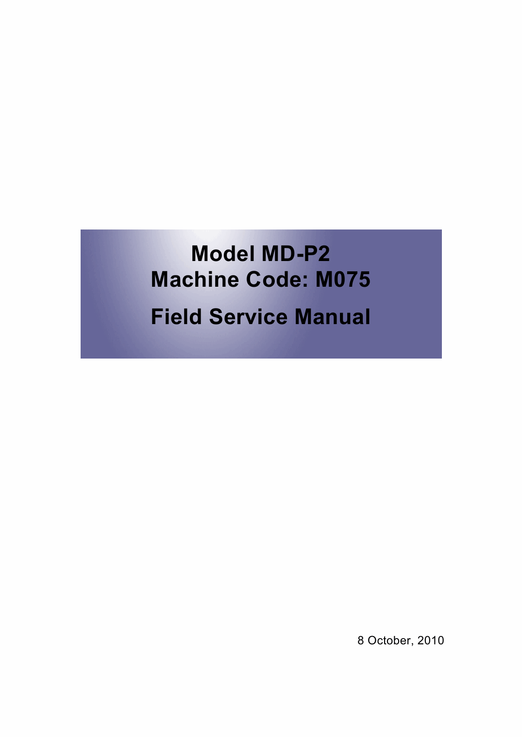 RICOH Aficio SP-C320DN M075 Service Manual-1